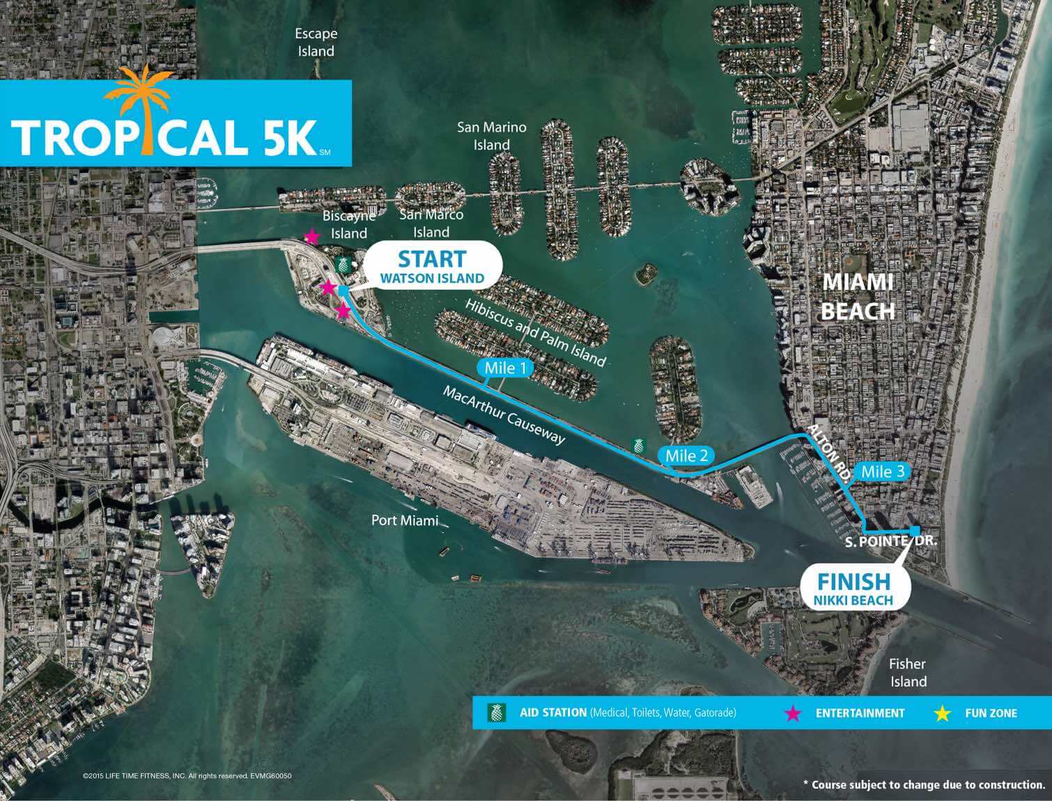 Tropical 5k Course Map